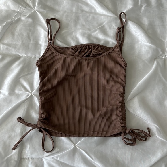 Shein Ruched Bust Drawsting Side Cami Top - Picture 2 of 3